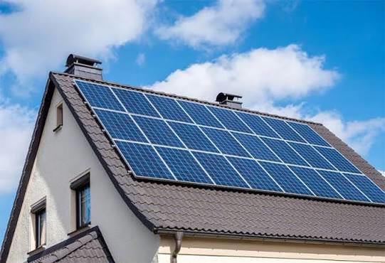 Solar panels installed on a residential roof