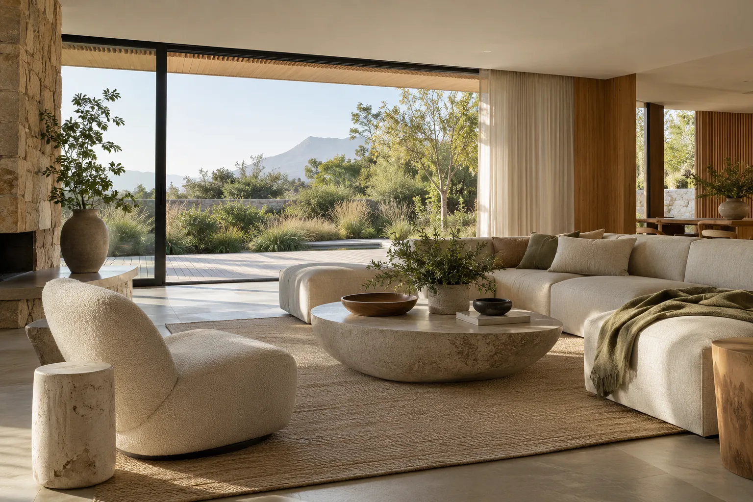 Considered modern interior with natural daylight